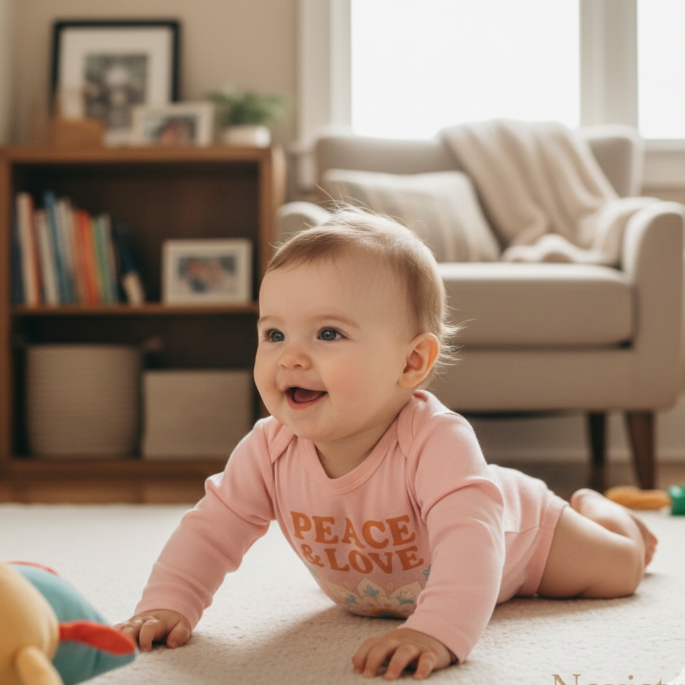 Novistra Langarmbody 3er-Set für Mädchen aus 100% Baumwolle